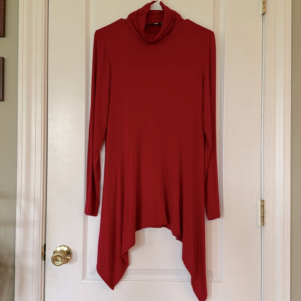 Red long sleeve turtleneck